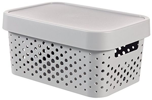 Curver Aufbewahrungsbox azurblaue Curver INFINITY 4 5 l hellgrau mit Deckel (229117)