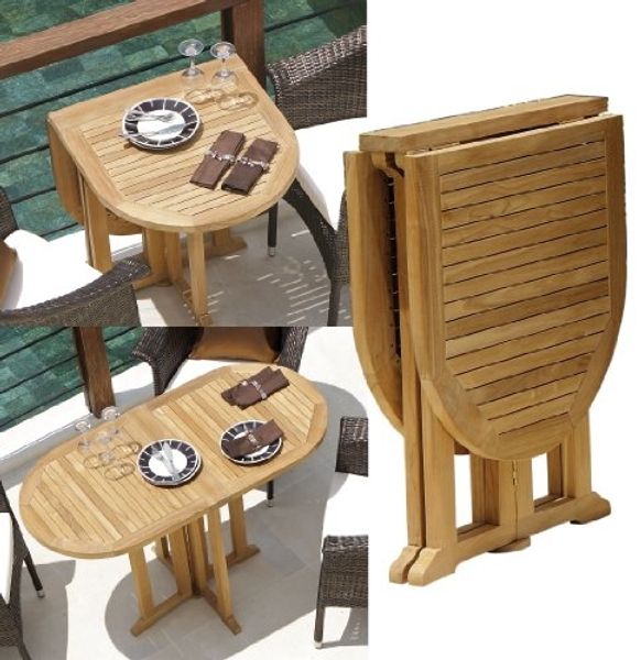 Destiny BALCONY Tisch 120 x 60 x 75 cm oval, Teak