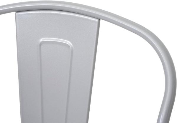 2er-Set Stuhl HWC-A73 inkl. Holz-Sitzfläche, Bistrostuhl Stapelstuhl, Metall Industriedesign stapelbar ~ grau Bild 9