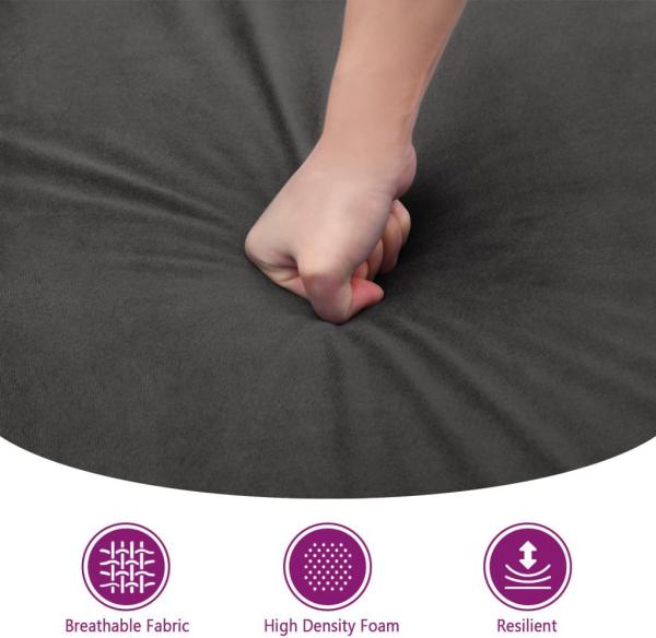 vidaXL Fußhocker Dunkelgrau 60x50x41 cm Samt 349294 Bild 4