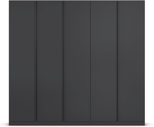Rauch Möbel Monostar, Drehtürenschrank, Kleiderschrank, Kleiderschränke, Garderobe, Schrank mit Stauraum, 5-türig, inkl. Schubkasteneinsatz, Farbe Grau metallic, 226 x 210 x 54 cm Bild 4