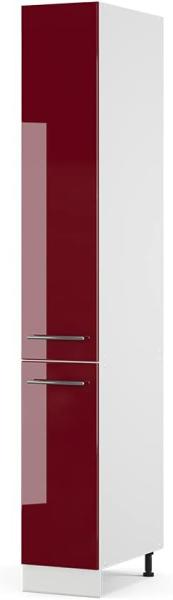 Vicco Küchenschrank Hängeschrank Unterschrank Küchenzeile Hochglanz Fame-Line (Bordeaux Hochglanz, Apothekerhochschrank 30 cm)