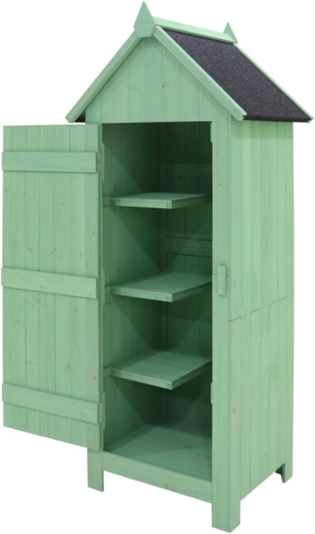 HTI-Living Garten-Geräteschrank Geräteschrank Wilbur Grün, BxT: 53x45.5 cm, (Stück, 1 St, 1 Geräteschrank), Bitumendach Outdoor