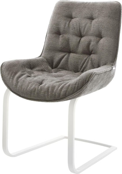 Freischwinger Taimi-Flex Bouclé Soft Schlamm Freischwinger flach Weiß