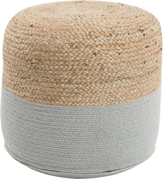 Pouf hellgrau ⌀ 40 cm DALAMA