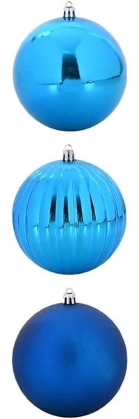 vidaXL Weihnachtskugel-Set 3 pcs Blau Kunststoff 42018884