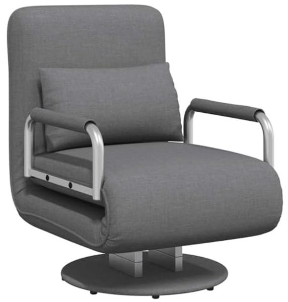 vidaXL Drehsessel mit Schlaffunktion Dunkelgrau Stoff 244667