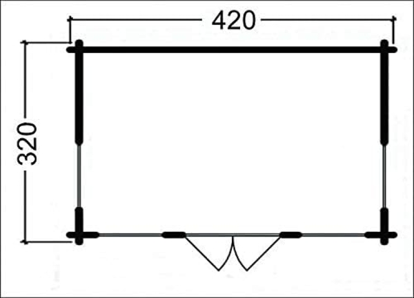 Alpholz Gartenhaus CLOCKHOUSE® 28 Gartenhaus aus Holz Holzhaus mit 28 mm Wandstärke Blockbohlenhaus mit Montagematerial Bild 3