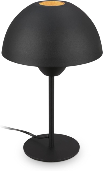 BRILONER - Nachttischlampe mit Kabelschalter, E14, max. 25W, Tischlampe, Lampe, Schreibtischlampe, Tischleuchte, Bürolampe, Leselampe Bett, Leselicht, 20x31 cm (DxH), Schwarz
