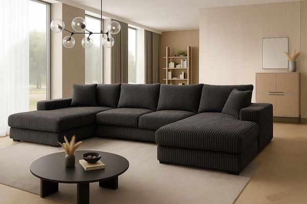 A&J MöbelLand GmbH Ecksofa VIENA mit Schlaffunktion, Bonellfederkern und Bettkasten, Viele Varianten zur Auswahl – wählen Sie Farbe!, TOP ANGEBOT!