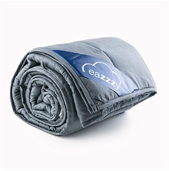 Genius eazzzy Gewichtsdecke 135x200 cm 6kg - Therapiedecke mit Glasperlen für Erwachsene gegen Schlafstörung Anti Stress - Bettwäsche schwer Weighted Blanket besseres Schlafen