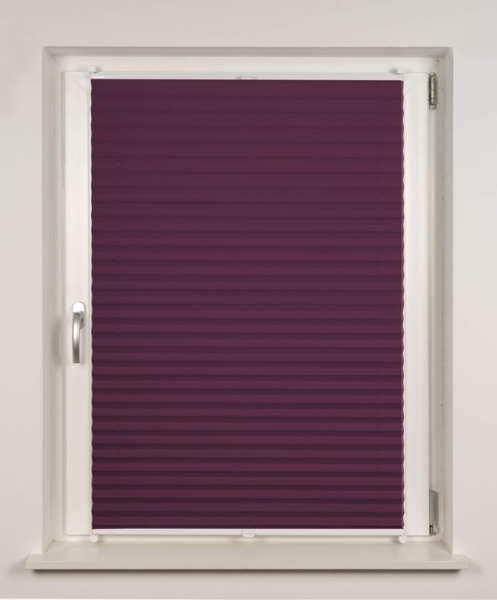 ondeco Plissee Thermo ohne Bohren mit Klemmträger,Sonnenschutz für Fenster innen, lichtschutz und Blickdicht, Faltrollo Sichtschutz für Tür, Jalousie Rollo leicht verdunkelnd - Violett - 85x130 cm Bild 8