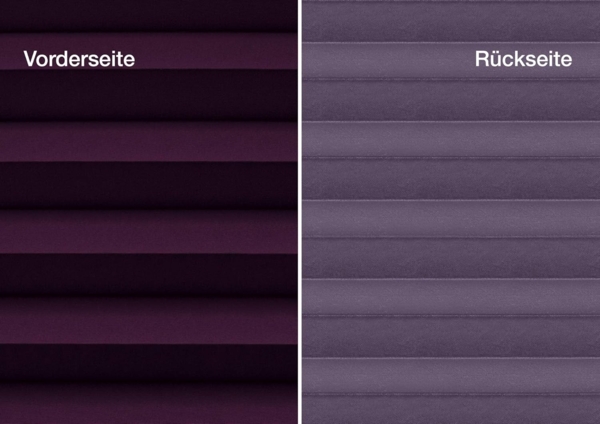 ondeco Plissee Thermo ohne Bohren mit Klemmträger,Sonnenschutz für Fenster innen, lichtschutz und Blickdicht, Faltrollo Sichtschutz für Tür, Jalousie Rollo leicht verdunkelnd - Violett - 85x130 cm Bild 2