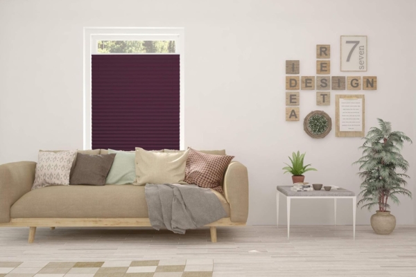 ondeco Plissee Thermo ohne Bohren mit Klemmträger,Sonnenschutz für Fenster innen, lichtschutz und Blickdicht, Faltrollo Sichtschutz für Tür, Jalousie Rollo leicht verdunkelnd - Violett - 85x130 cm Bild 9