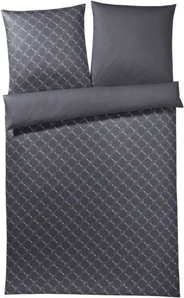 JOOP! 'Cornflower Gradiant' Bettwäsche, Baumwolle, Graphit, 240x220 cm + 2x 80x80 cm