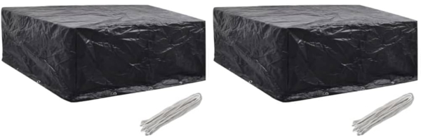 vidaXL Gartenmöbel-Abdeckungen 2 Stk. 10 Ösen 260x260x90 cm 279130