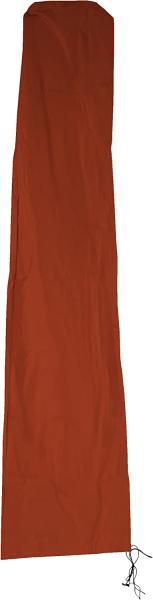 Schutzhülle HWC für Ampelschirm bis 3,5 m, Abdeckhülle Cover mit Reißverschluss ~ terracotta