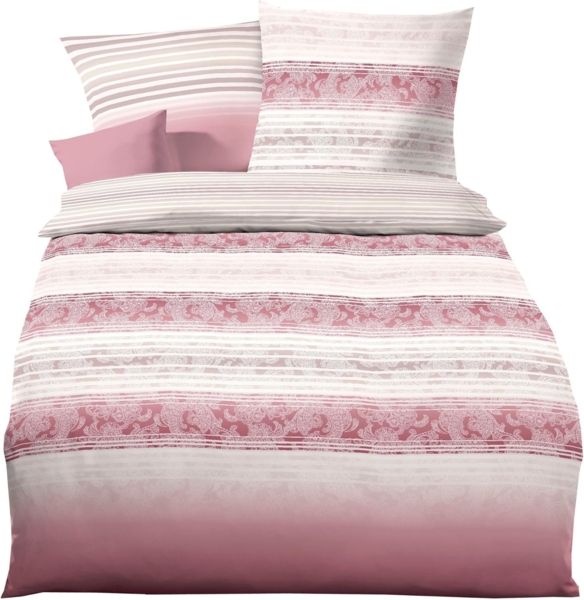 JACK Bettwäsche JACK by Kaeppel 135x200cm Paisley Rosenholz Rosa, Biber, 2 teilig, mit modernem Paisleymotiv, kuschelige Oberfläche