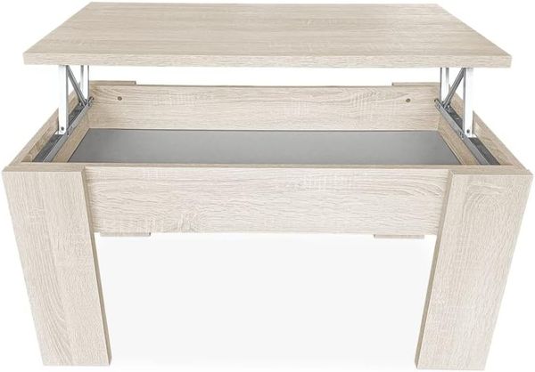 mattfy - Couchtisch für Kaffee/Tee, erhöhbar, Wohnzimmer- oder Esstisch, Cambria, Maße: 90 cm (Breite) x 50 cm (T) x 46/57 cm (H)