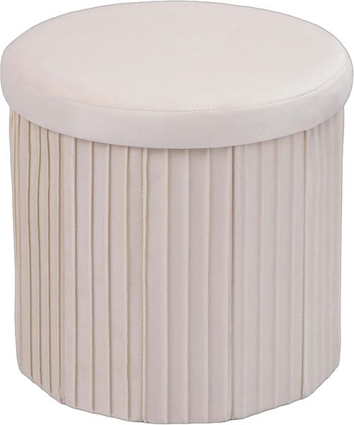 Relaxdays Hocker aus Samt mit Stauraum