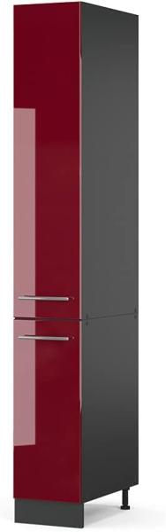 Vicco Apothekerhochschrank 30 cm Hochglanz Küchenschrank Hochschrank Küchenzeile Fame-Line (Bordeaux Hochglanz)