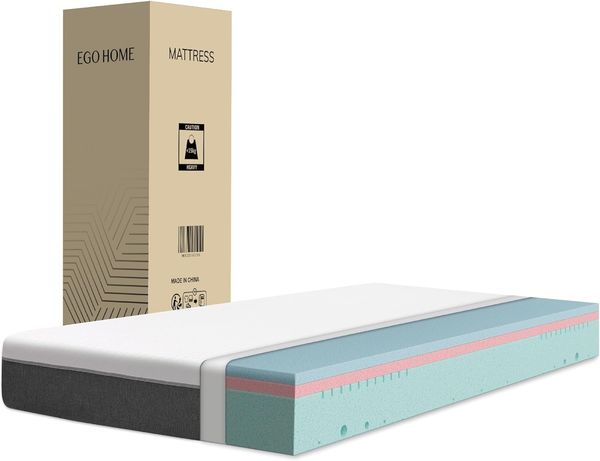 EGO HOME Matratze 90x200 cm 18 cm Hoch H3 Kaltschaummatratze mit 3-lagigem Kaltschaum & Beidseitig nutzbar - Druckentlastend, Punktelastisch, Atmungsaktiv, Rückenschonend, Öko-Tex Zertifiziert