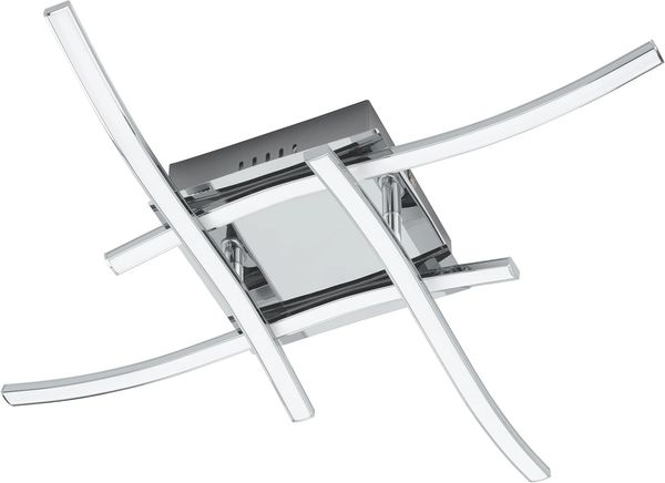 Eglo 96327 LED Deckenleuchte VALMORA Alu chrom 4X5W L:56cm B:56cm H:10,5cm 3000K schwenkbar