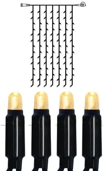 System 24 "LED-Lichtvorhang 1x2 m" warmweiß, IP44