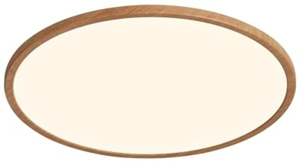 LED Deckenlampe holzfarben Nordlux Oja 42 IP54 2150lm 2700K dimmbar