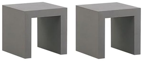 Gartenstuhl 2er Set TARANTO Beton Grau