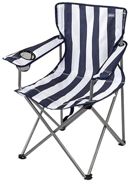 AKTIVE 62637 - Klappbarer Campingstuhl | Campingstühle klappbar aus Stahl, atmungsAKTIVE Rückenlehne | Maße 45 x 47 x 82 cm | Max. Gewicht 110 kg | Campingstühle