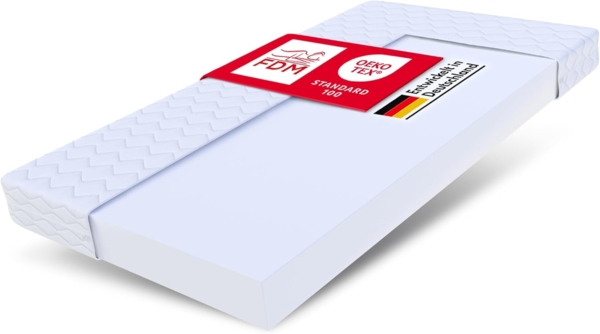 FDM 'Alto' Kaltschaummatratze mit waschbaren Bezug und allergikergeeignet, Höhe 12 cm, 80x200 cm H3