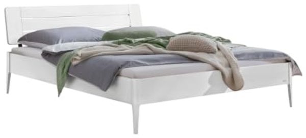 Hasena Lounge Busseto 180x210 MDF weiss - Fusshöhe 25 cm Massivholzbett