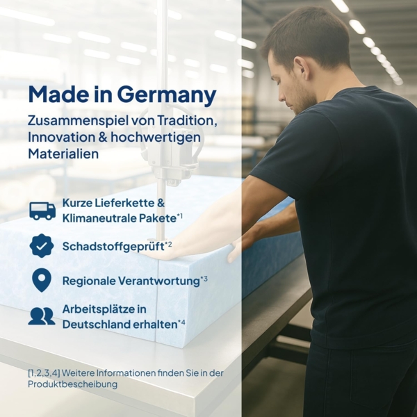 AM Qualitätsmatratzen Hochwertige 7-Zonen Taschenfederkernmatratze 100x190 cm - 24 cm Premiumhöhe - Tonnentaschenfederkernmatratze 100x190 cm - H2 Bild 6