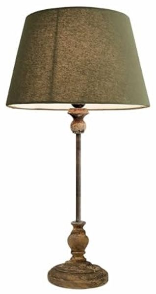 Mirabeau Tischleuchte Tischlampe Karlora grün/antikbraun