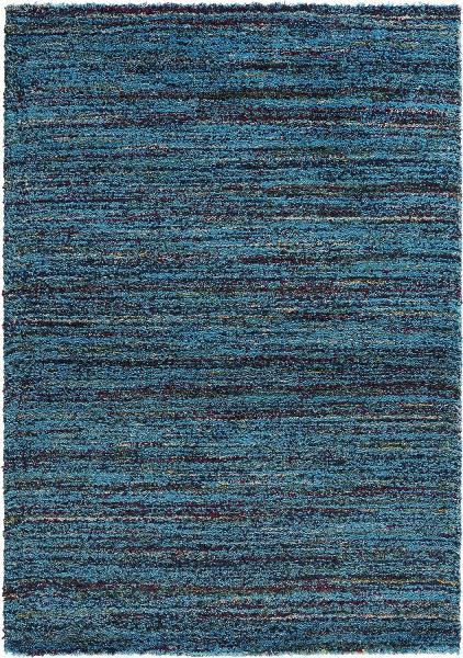 Hochflor Teppich Chic meliert blau - 80x150x3cm