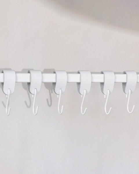 Metallbude Garderobenhaken LEDER S-HAKEN (6 St)