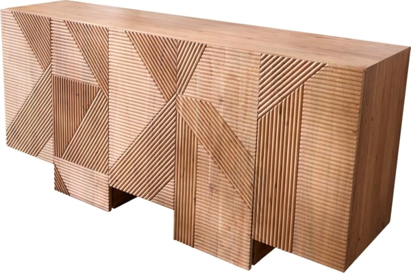 Sideboard Naxxar 180 cm Akazie Natur 5 Türen