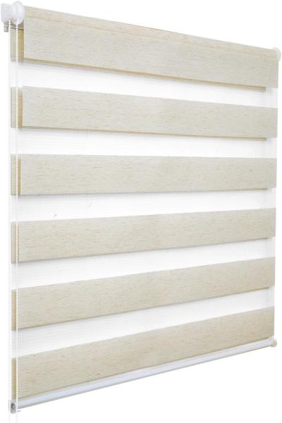 WOLTU Doppelrollo Duo Rollo Holzlook Buche 50x150