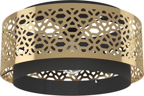 Eglo 43979 Deckenleuchte SANDBACH Stahl schwarz, messing E27 1X40W H:22cm Ø42cm dimmbar