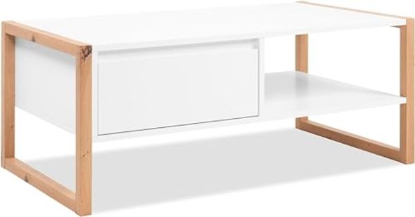Finori Denver 55 Couchtisch, weiß / Dekor Artisan Oak | Maße: B x H x T ca. 100 x 40 x 55 cm