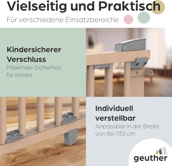 GEUTHER '2734+' Türschutzgitter, Holz natur, 86 - 133 cm Bild 7