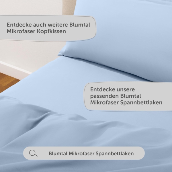 Blumtal Bettwäsche Oeko-TEX zertifizierte Mikrofaser Bettwäsche pflegeleicht & faltenfrei, Bettbezüge aus Atmungsaktivem Mikrofaser Bild 7