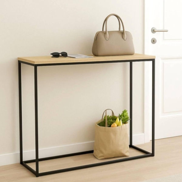 DanDiBo Konsolentisch Schmal Metall Modern 100x80x30 cm Sideboard Beistelltisch 96636 Ablagetisch Flurtisch Sofatisch