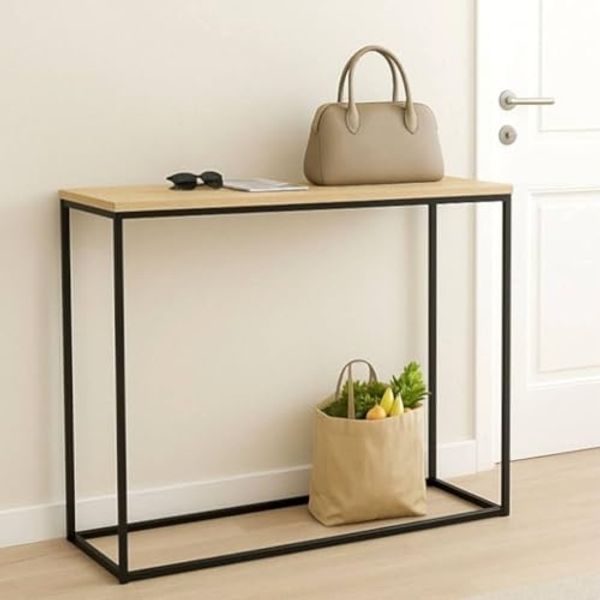 DanDiBo Konsolentisch Schmal Metall Modern 100x80x30 cm Sideboard Beistelltisch 96636 Ablagetisch Flurtisch Sofatisch