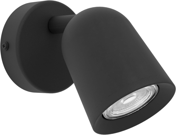Eglo Wandleuchte 1er Spot Camaldoli schwarz 9 x 11 cm