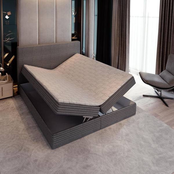 Masseno Boxbett PISA 160x200 cm mit Bonell Matratze und Topper Bild 5