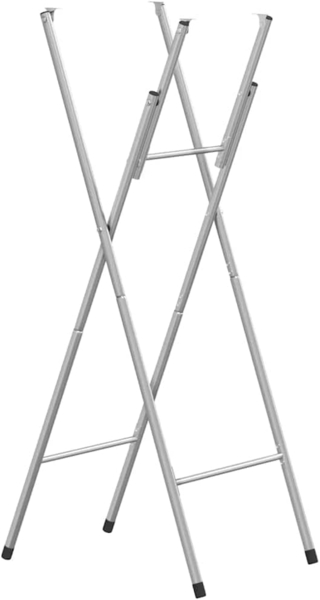 vidaXL Bartisch-Gestell Klappbar Silbern 45x53x108 cm Verzinkter Stahl 288464