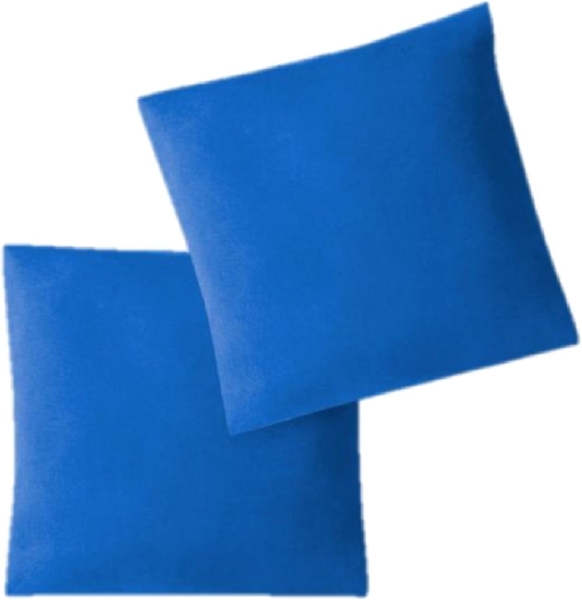 Jersey Kissenbezug, 2er Set, Baumwolle, Royalblau, 80x80 cm