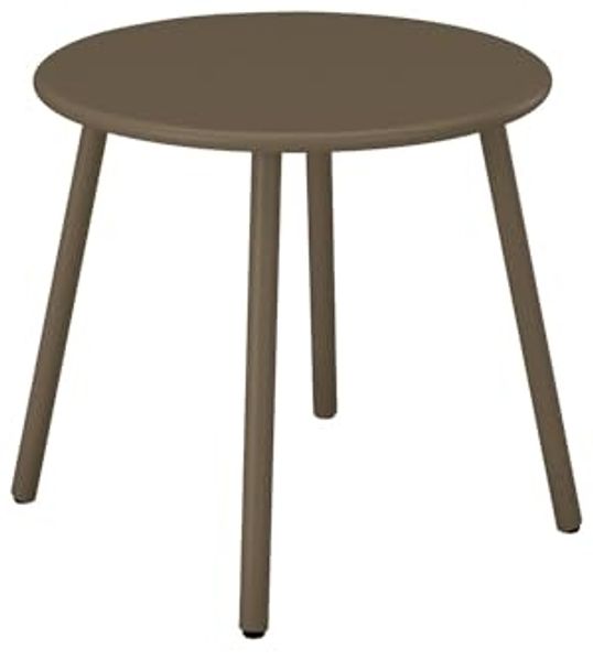 Vente-unique - MIRMANDE Gartensitzgruppe Metall Schokoladenbraun - B 50 cm x H 44,5 cm x L 50 cm